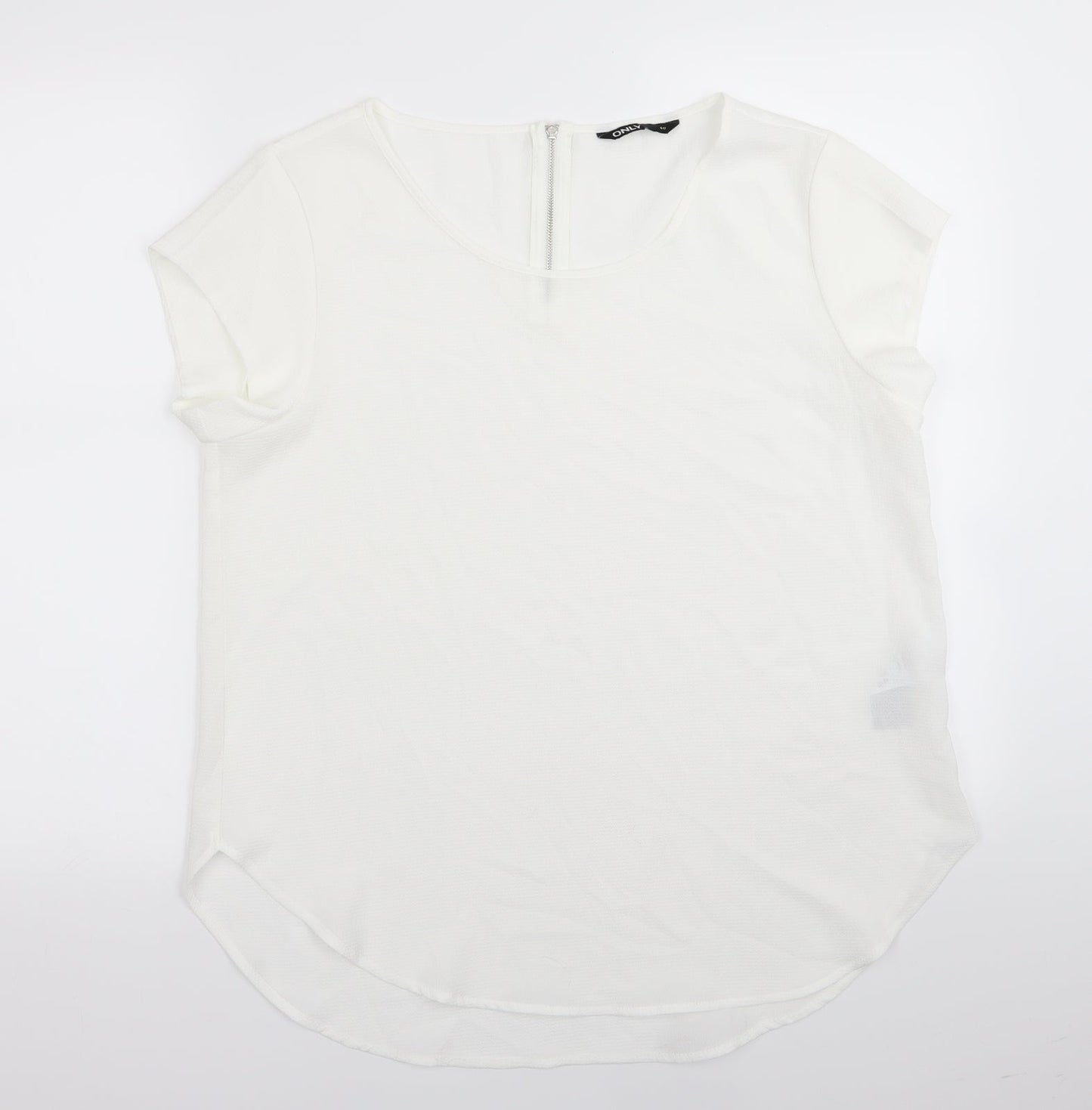 Only Womens White   Basic Blouse Size 8