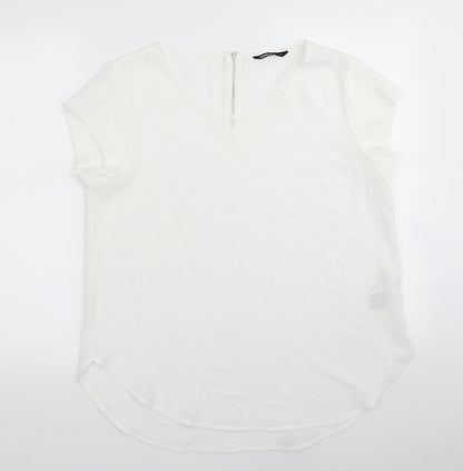 Only Womens White   Basic Blouse Size 8