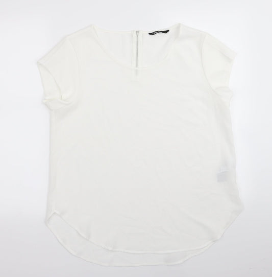 Only Womens White   Basic Blouse Size 8
