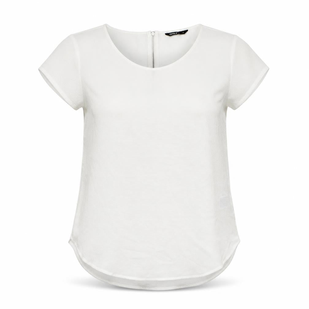 Only Womens White   Basic Blouse Size 8