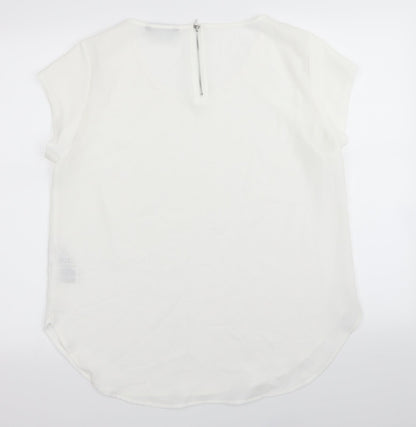 Only Womens White   Basic Blouse Size 8