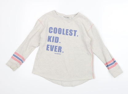 Next Girls Beige   Pullover Jumper Size 10 Years