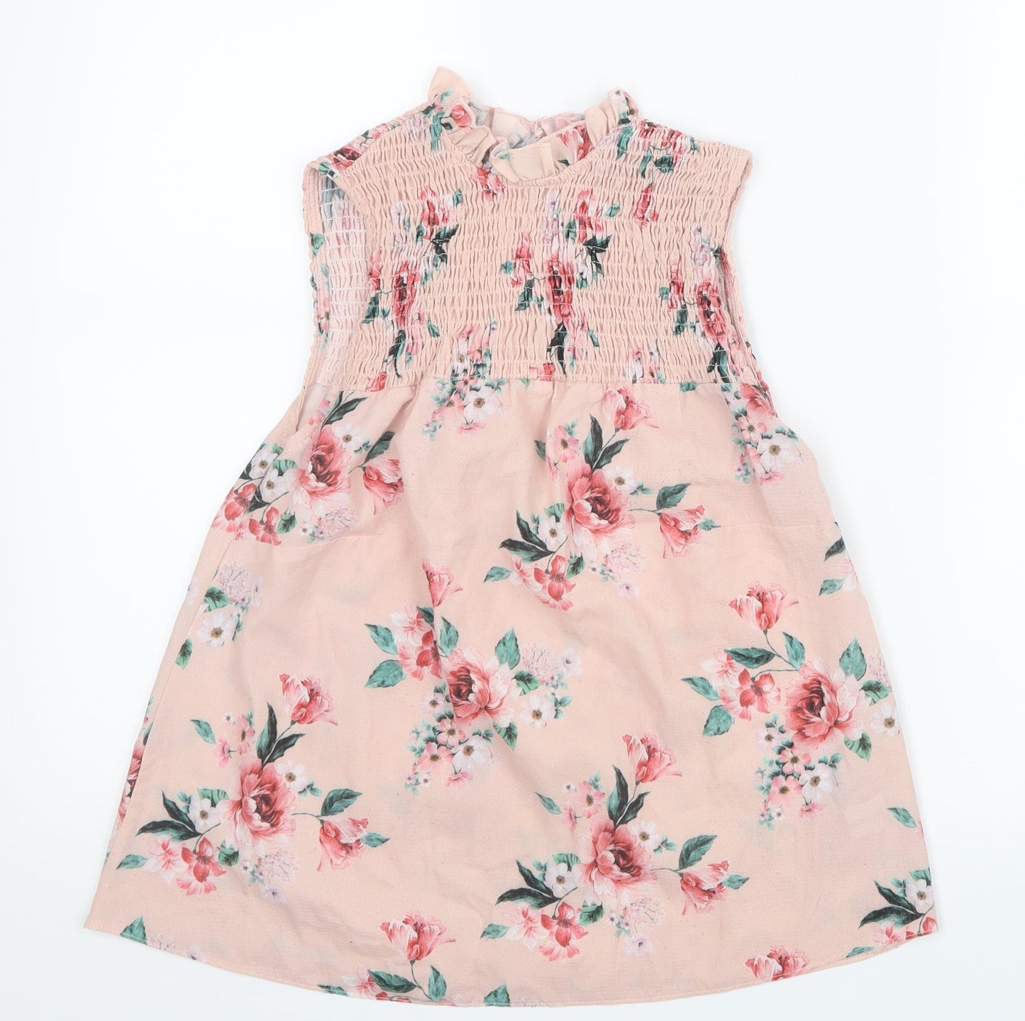 Select Womens Pink Floral  Basic Blouse Size 8
