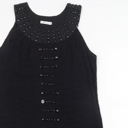 Preloved S.C Fashion Womens Black   Basic Blouse Size L - Detail