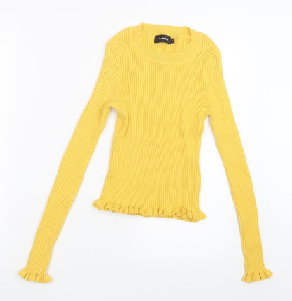 Preloved Miss Valley Womens Yellow   Basic T-Shirt Size S - Front