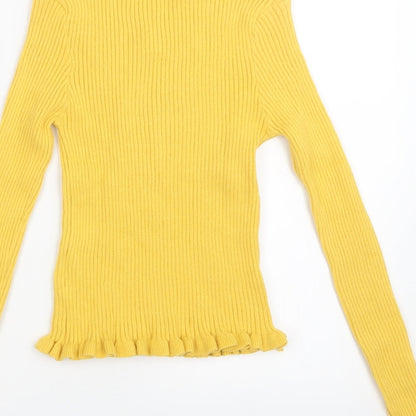 Preloved Miss Valley Womens Yellow   Basic T-Shirt Size S - Label