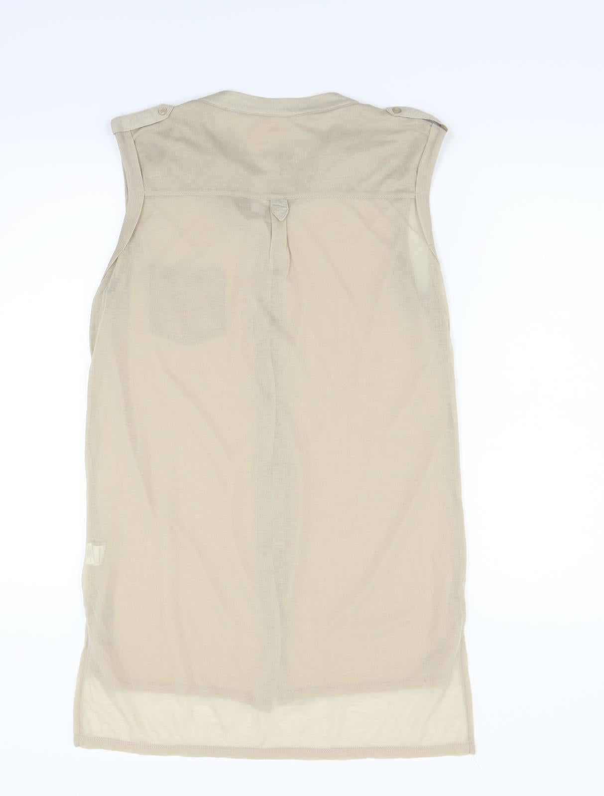 Atmosphere Womens Beige   Basic Button-Up Size 8