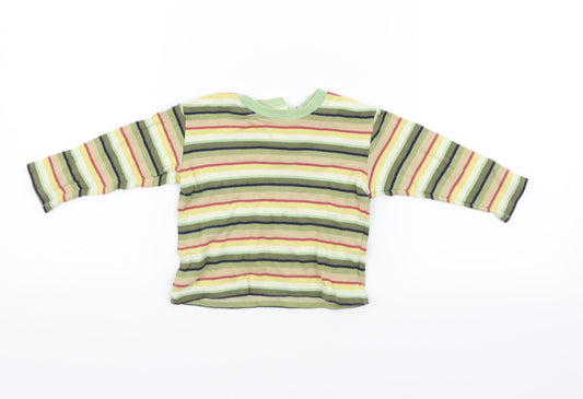 George  Green Striped  Pullover Jumper Size 12-18 Months