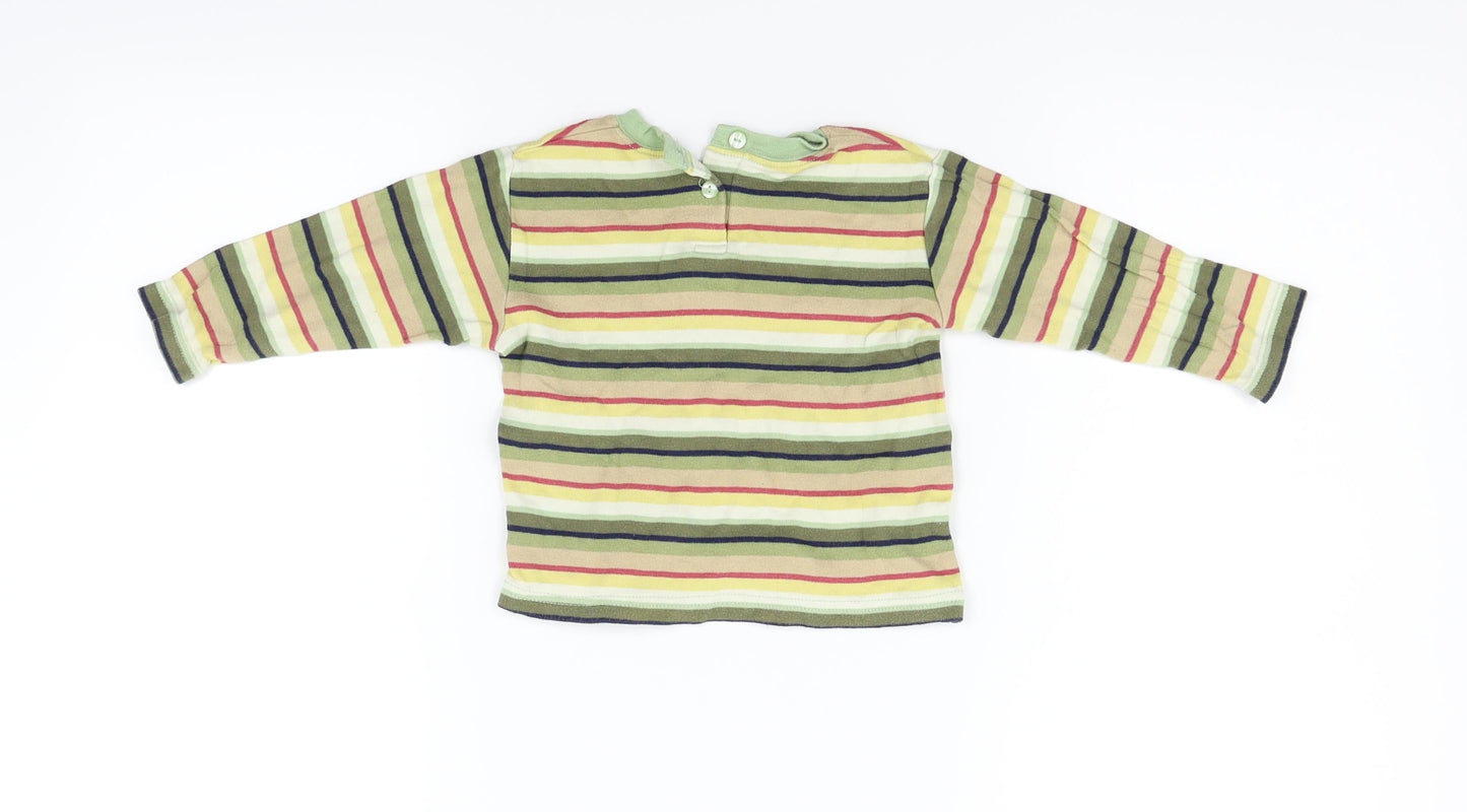 George  Green Striped  Pullover Jumper Size 12-18 Months