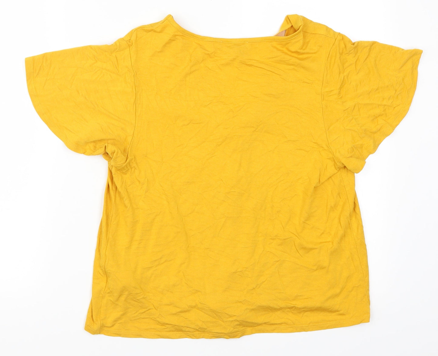 New Look Womens Yellow   Basic Button-Up Size 12