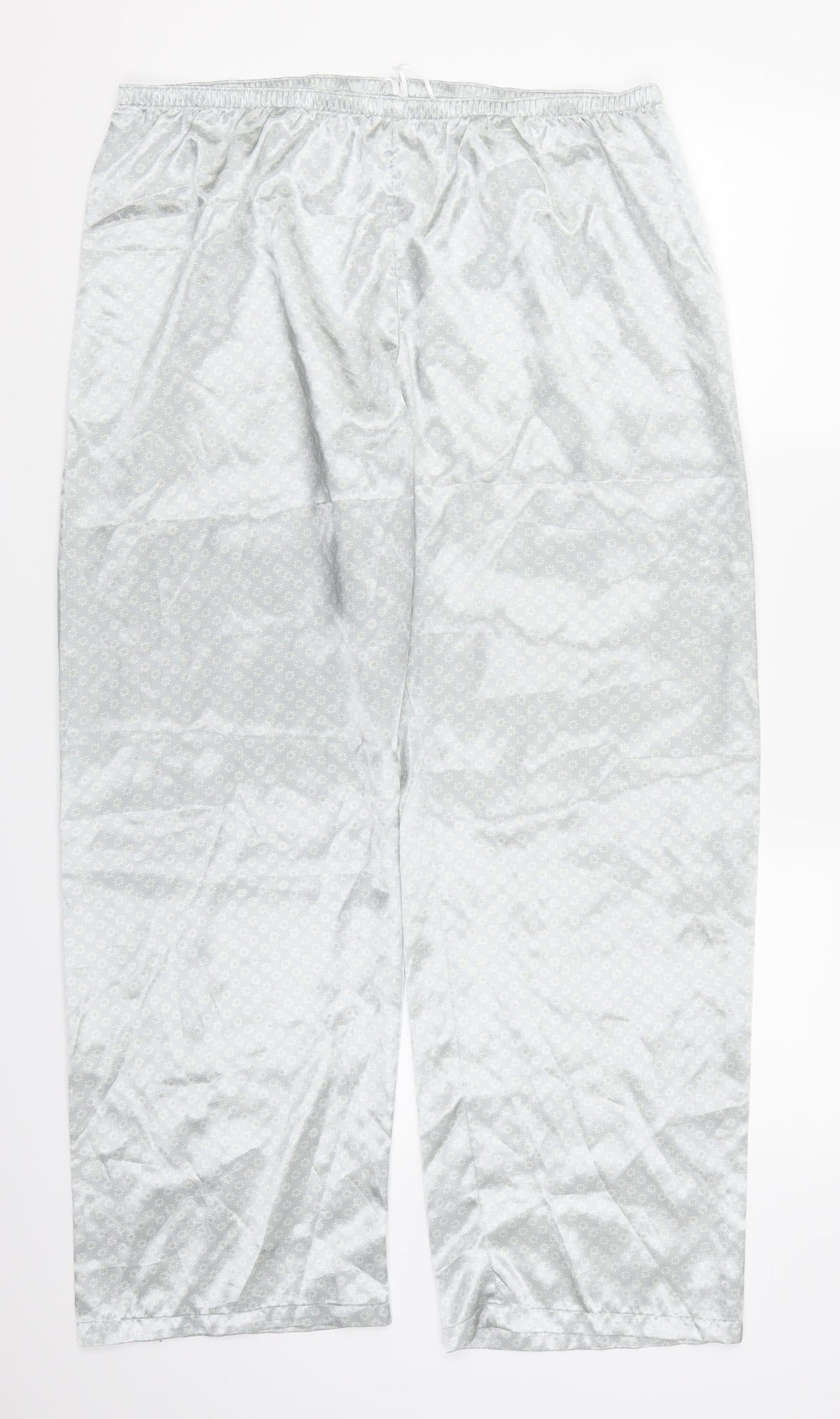 Marks and Spencer Womens Grey Floral  Trousers  Size 16 L29 in - Loungewear