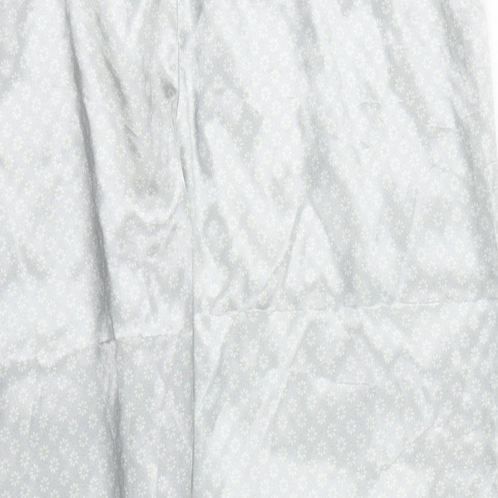 Marks and Spencer Womens Grey Floral  Trousers  Size 16 L29 in - Loungewear