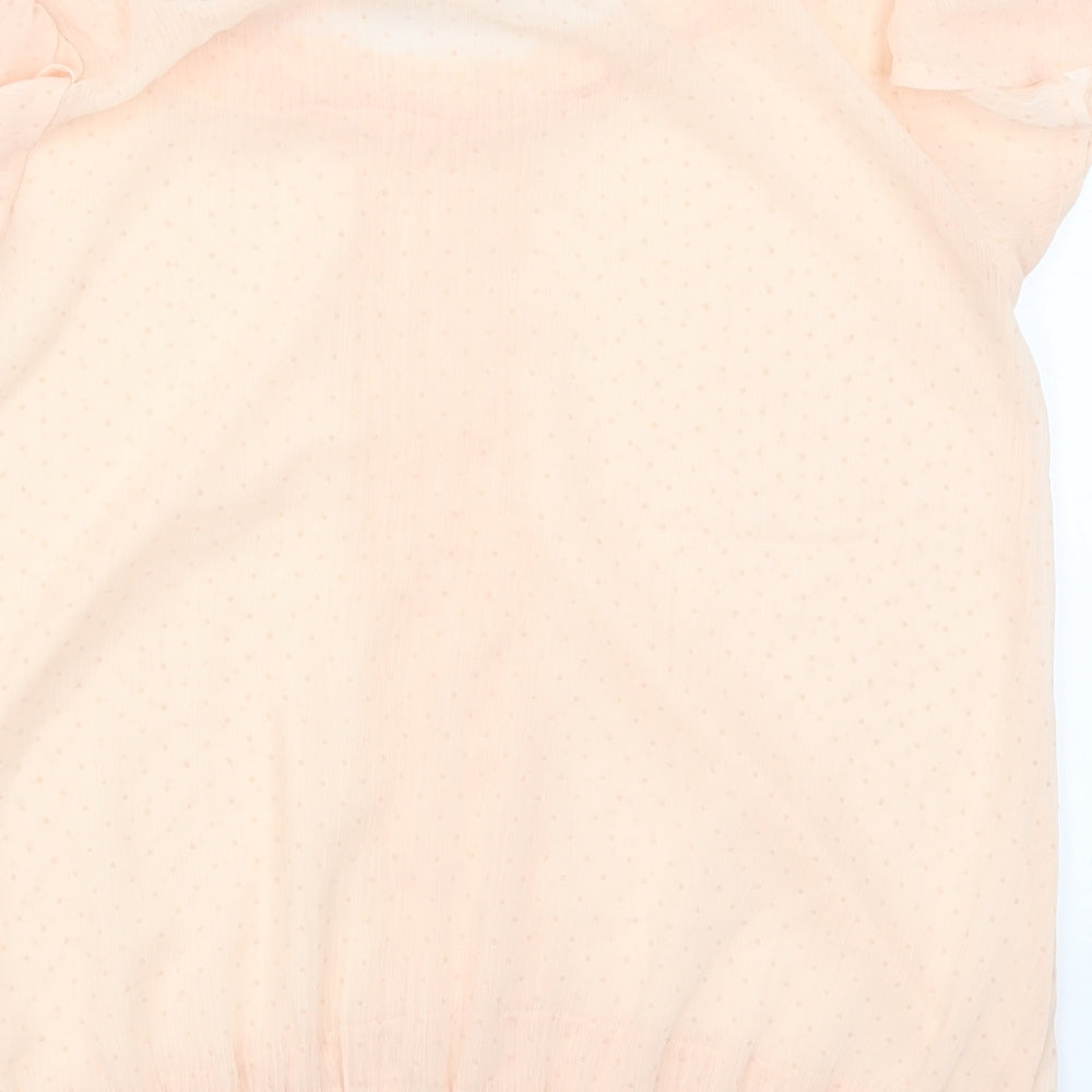 Atmosphere Womens Pink Polka Dot  Basic Button-Up Size 12