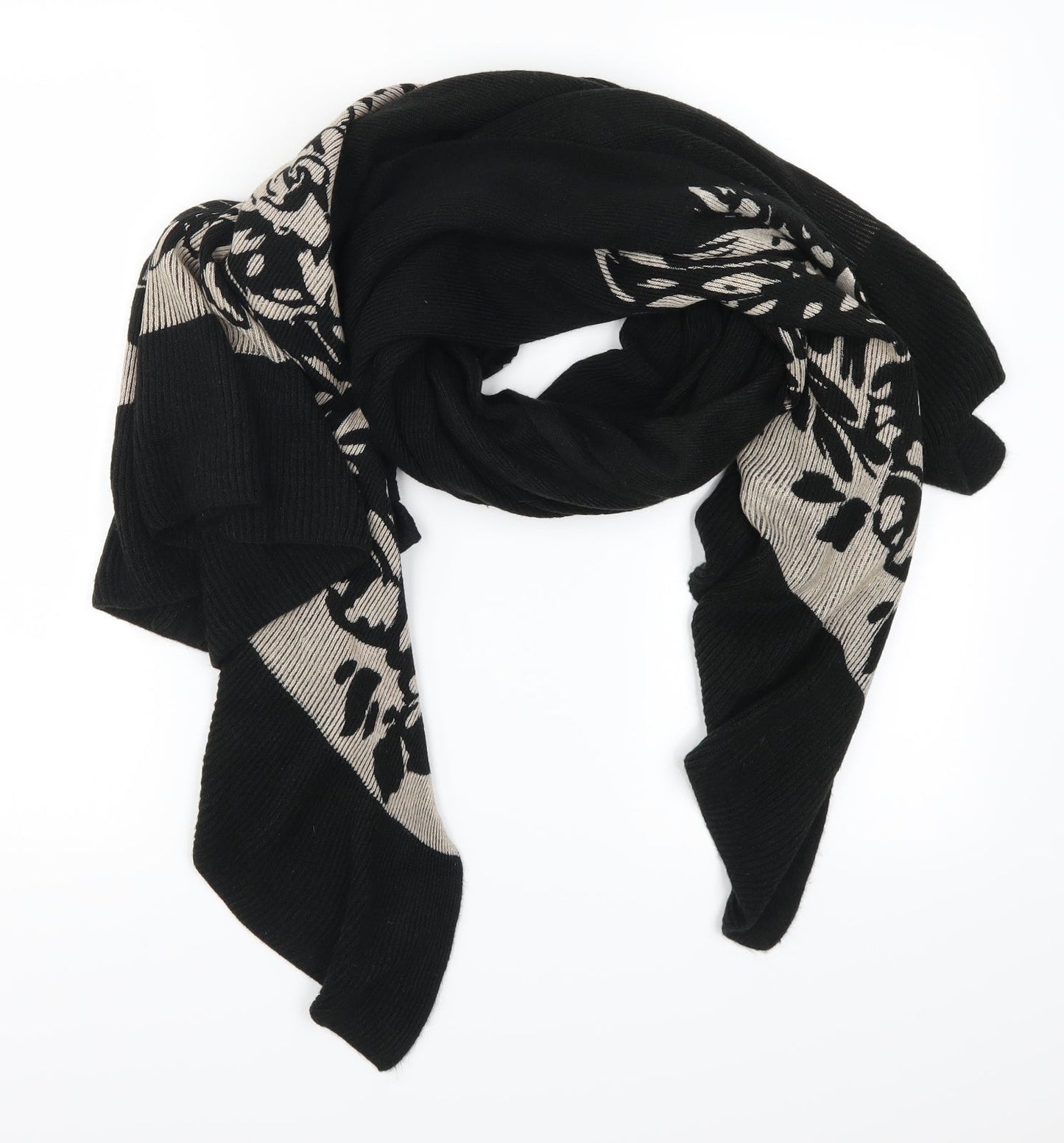 Preworn Womens Beige Floral   Scarf