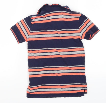 Preloved Blue Zoo Boys Blue Striped  Basic Polo Size 5-6 Years  - Pink - Back