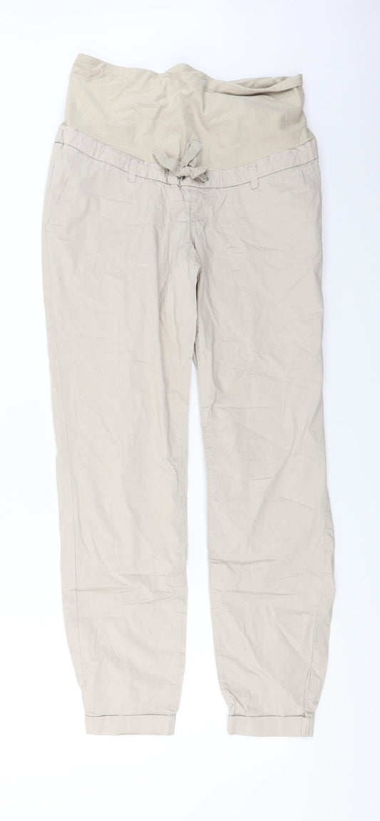 H&M  Womens Ivory   Trousers  Size 10 L27 in