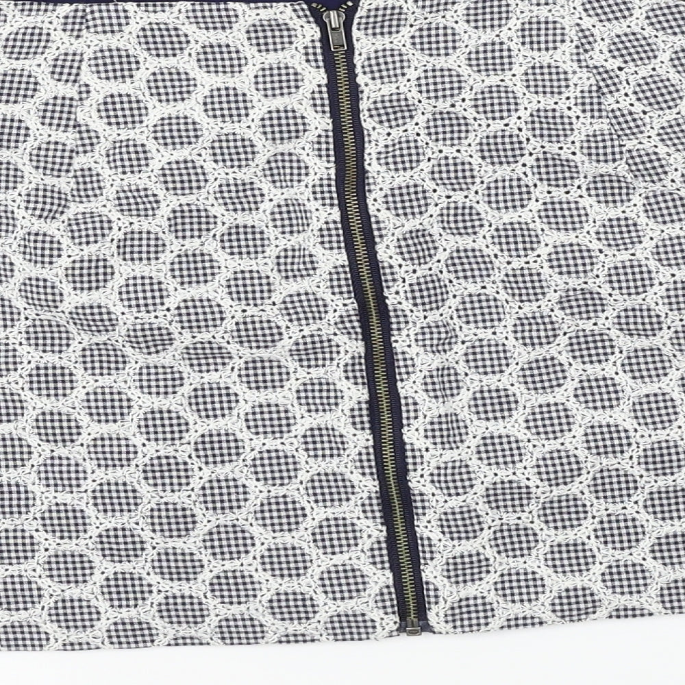 Topshop  Womens White   A-Line Skirt Size 10