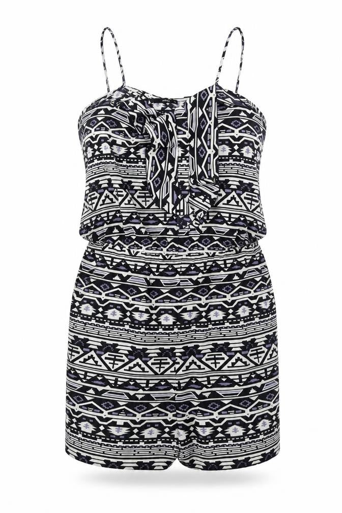 Oasis  Womens Black Herringbone  Jumpsuit One-Piece Size 8