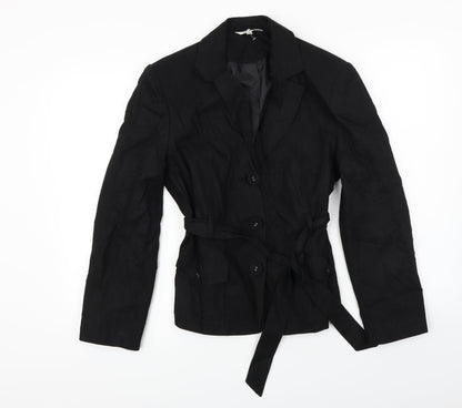 Preloved M&Co Womens Black   Jacket Coat Size 14 - Front