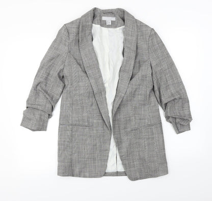 Preloved H&M  Womens Grey   Jacket Blazer Size 4 - Front