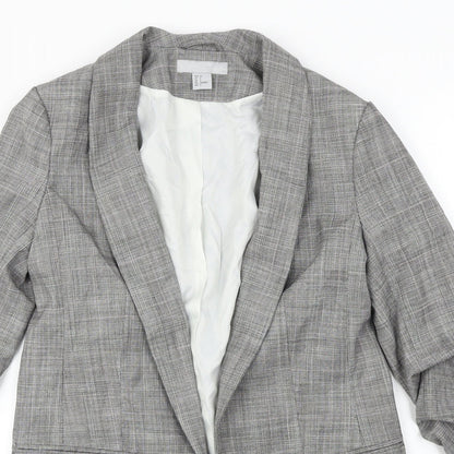 Preloved H&M  Womens Grey   Jacket Blazer Size 4 - Detail