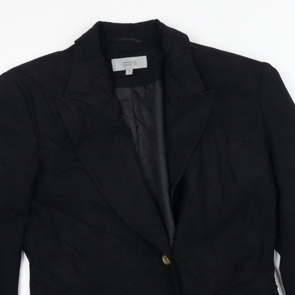 Marks & Spencer  Womens Black   Jacket Coat Size 8