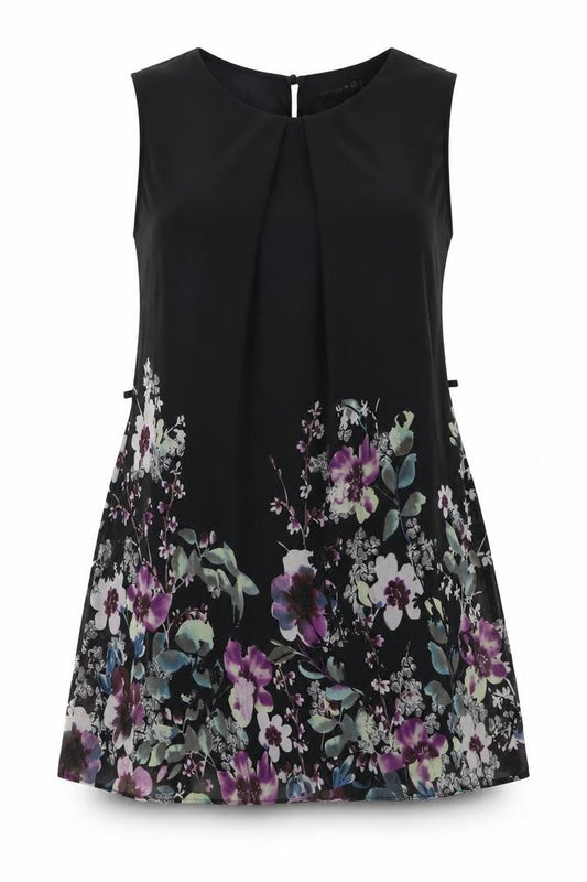Atmosphere  Womens Black Floral  Basic Blouse Size 14