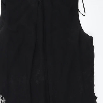 Atmosphere  Womens Black Floral  Basic Blouse Size 14