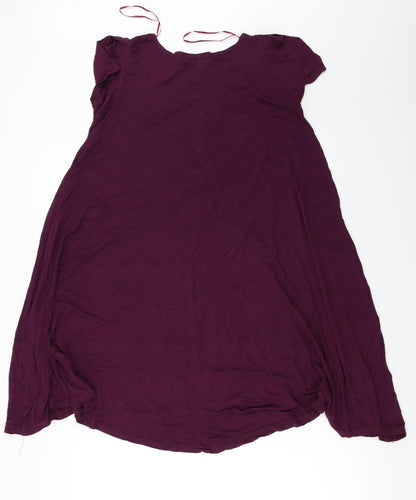 Preloved boohoo  Womens Purple   Basic Blouse Size 10 - Back