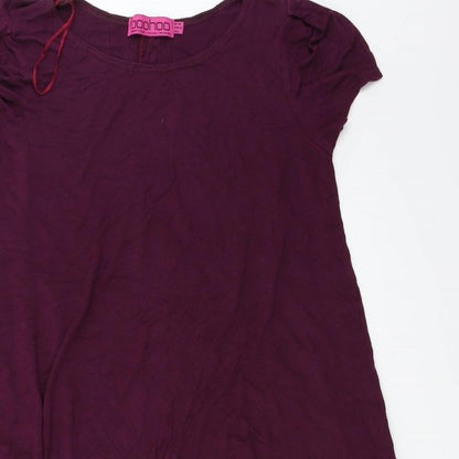 Preloved boohoo  Womens Purple   Basic Blouse Size 10 - Detail