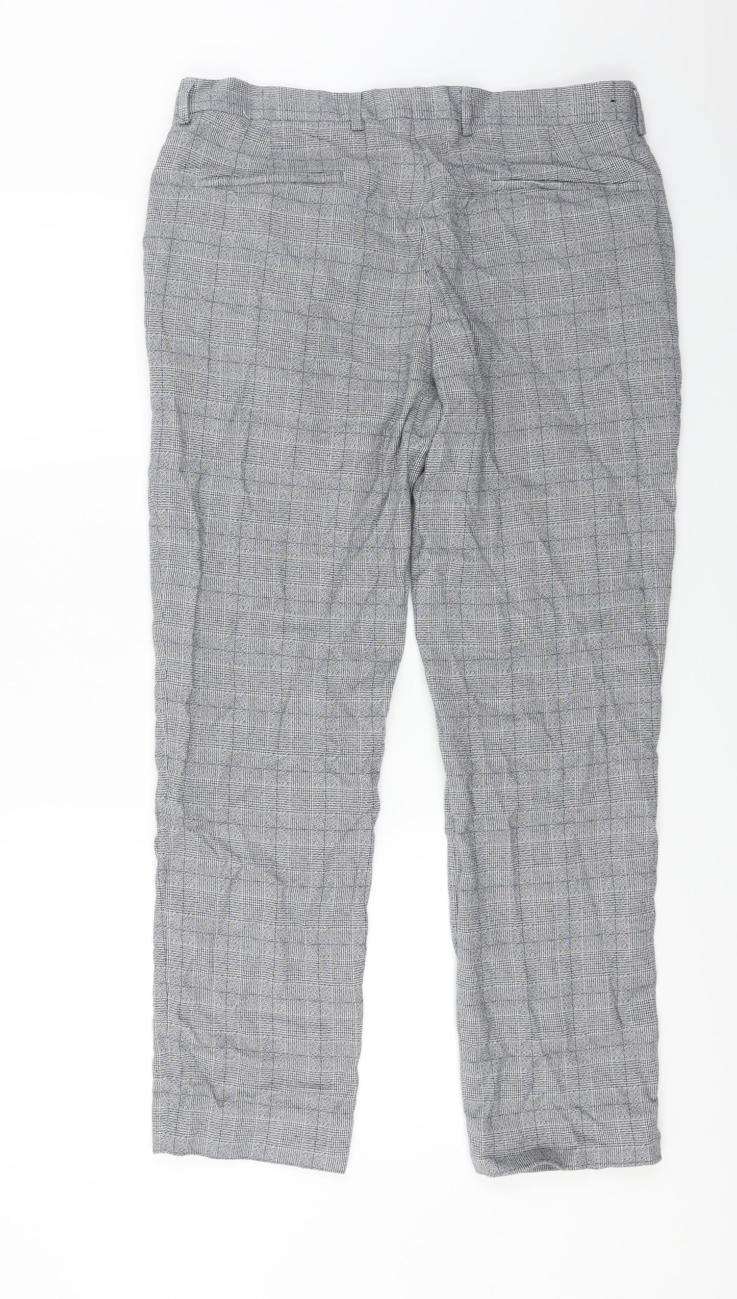 River Island  Womens Grey Check  Trousers  Size 32 in L26 in