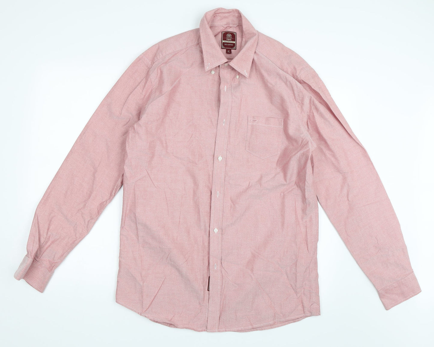 NEXT Mens Red    Button-Up Size 16