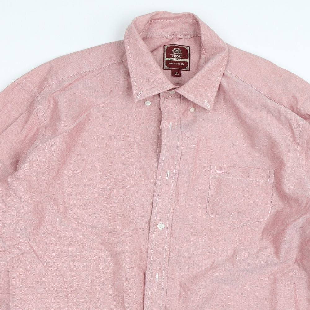 NEXT Mens Red    Button-Up Size 16