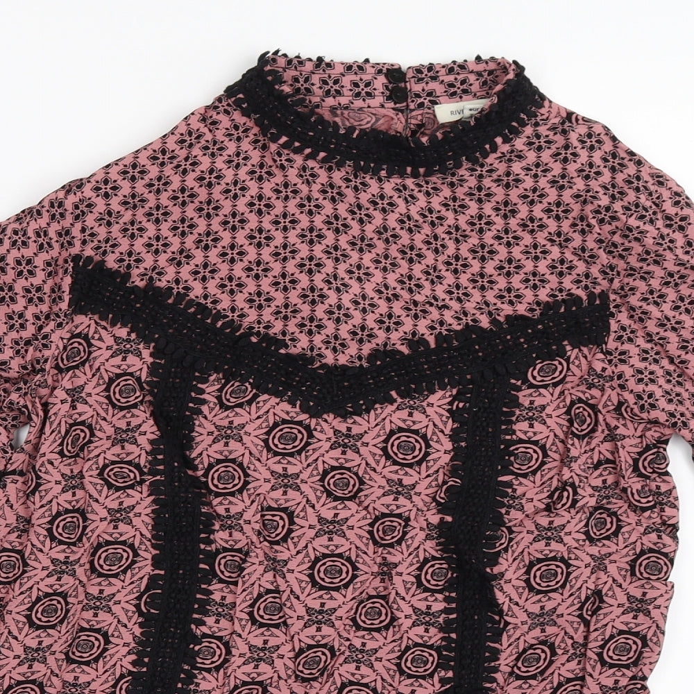 River Island Womens Pink   Basic Blouse Size 6
