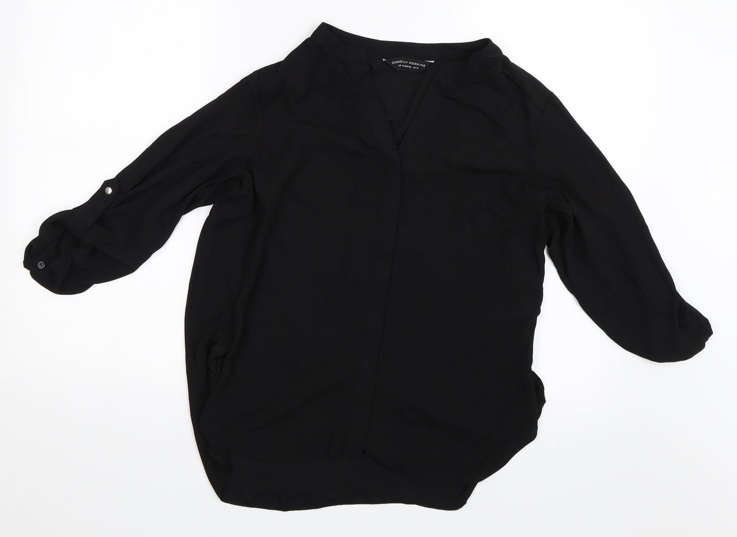 Dorothy Perkins Womens Black   Basic Button-Up Size 10