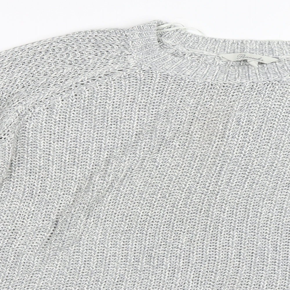 Peacocks Womens Grey   Pullover Jumper Size M