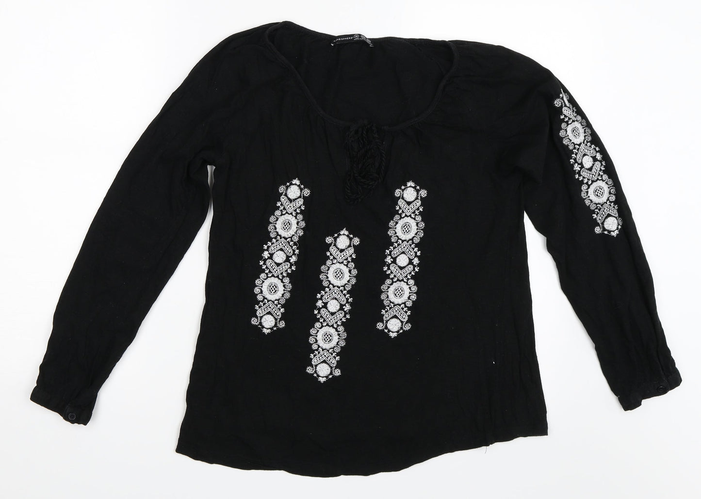 Atmosphere Womens Black   Basic T-Shirt Size 10