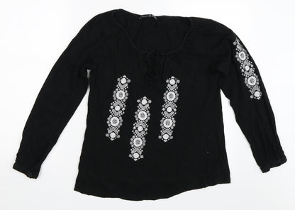 Atmosphere Womens Black   Basic T-Shirt Size 10