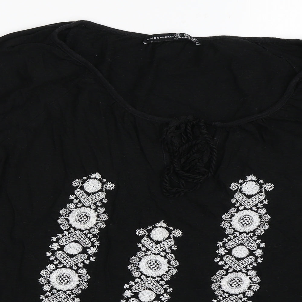 Atmosphere Womens Black   Basic T-Shirt Size 10
