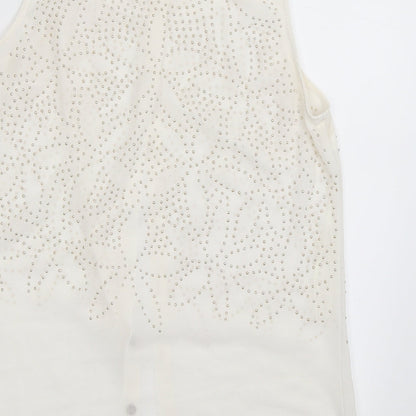 Preloved Dotti Womens White   Basic Button-Up Size 10 - Label