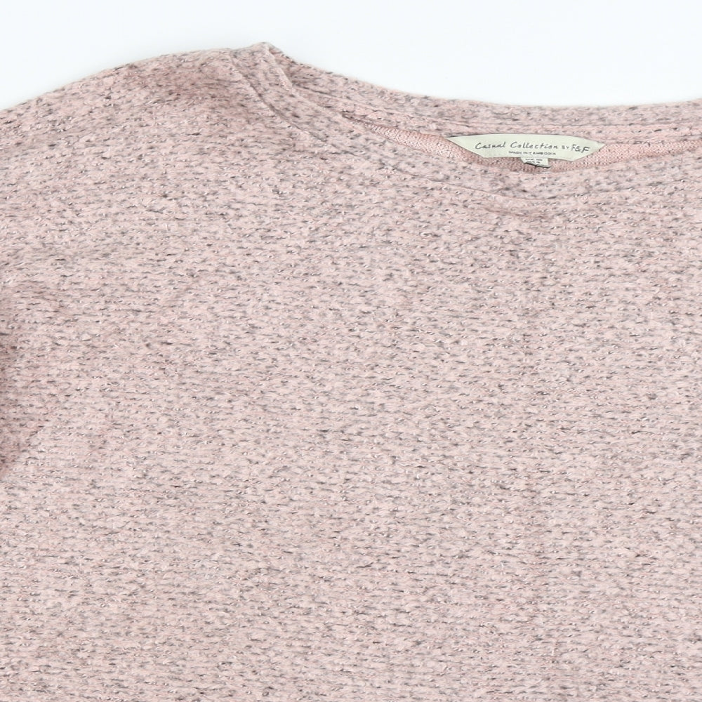 F&F Womens Pink   Pullover Jumper Size 10