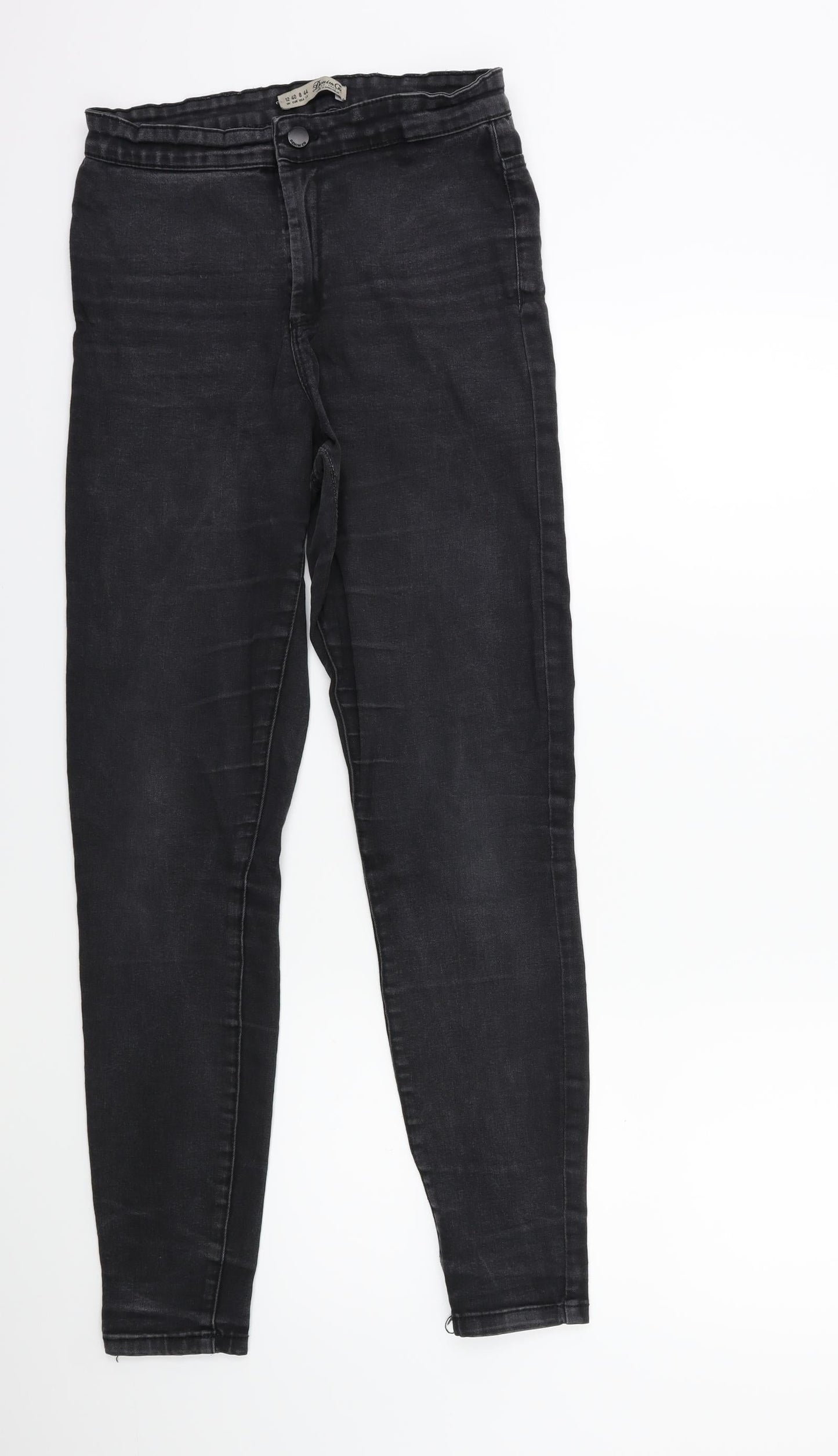 Denim & Co. Womens Grey  Denim Skinny Jeans Size 12 L28 in