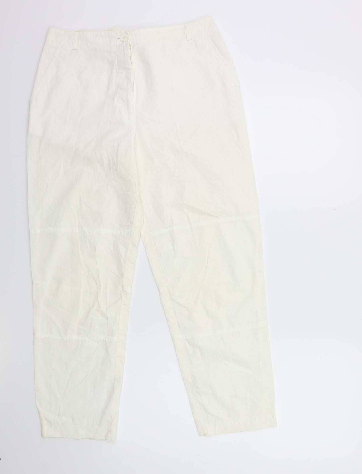 Taifun Womens White   Trousers  Size 14 L26 in