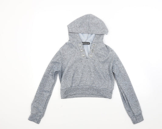 Misspap Womens Grey   Pullover Hoodie Size M  - Croped