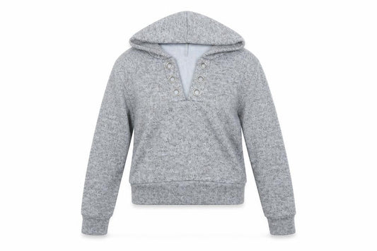 Misspap Womens Grey   Pullover Hoodie Size M  - Croped