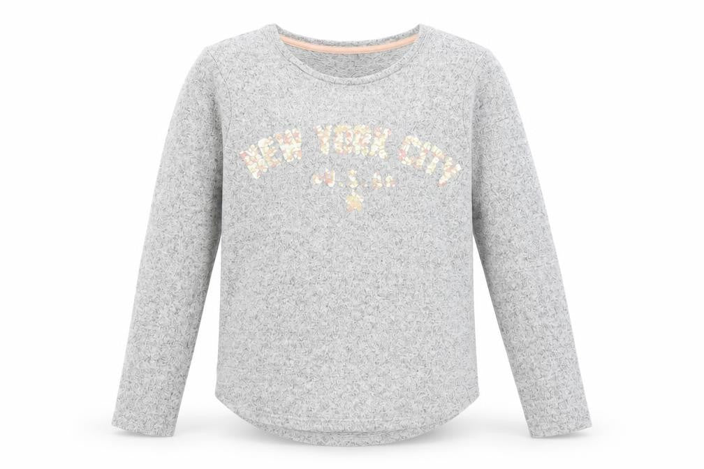 George Girls Grey   Pullover Sweatshirt Size 10 Years  - New york