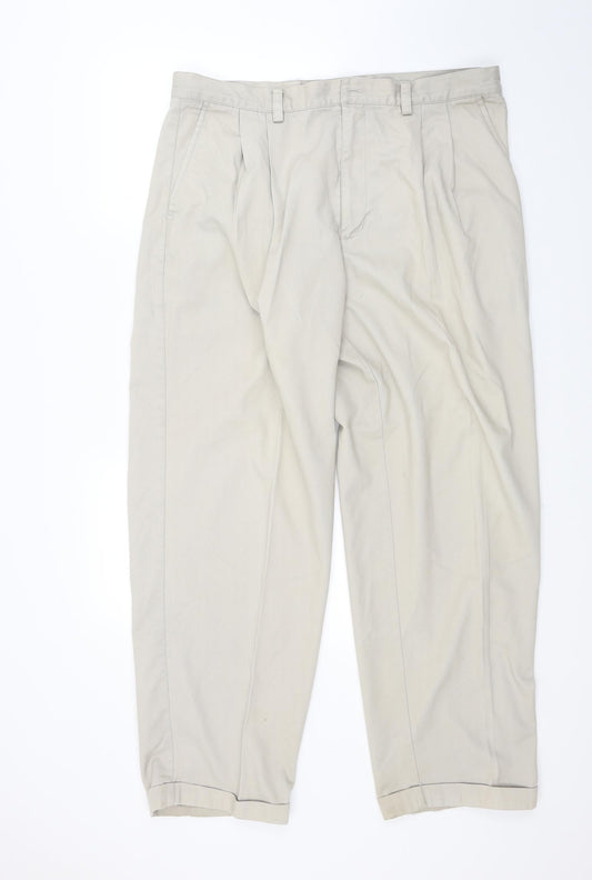 ALK Mens Beige   Chino Trousers Size 38 L30 in