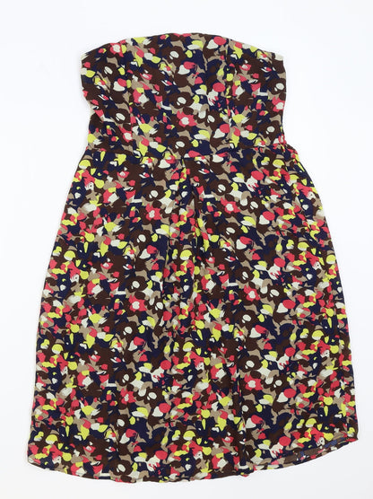 Preloved tenki Womens Black Floral  A-Line  Size M - Front