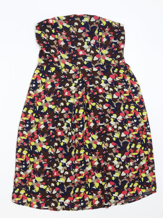 tenki Womens Black Floral  A-Line  Size M