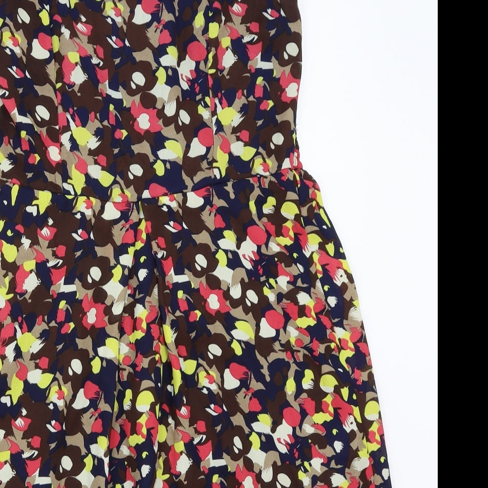 tenki Womens Black Floral  A-Line  Size M